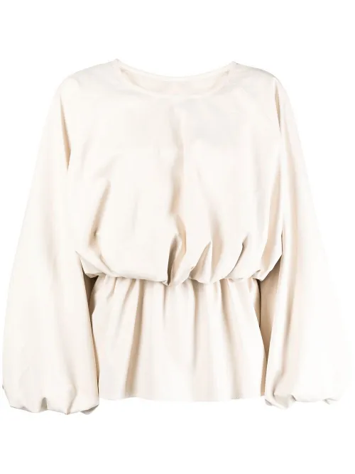 Blouse en cuir artificiel à design matelassé - Goen.J - Modalova