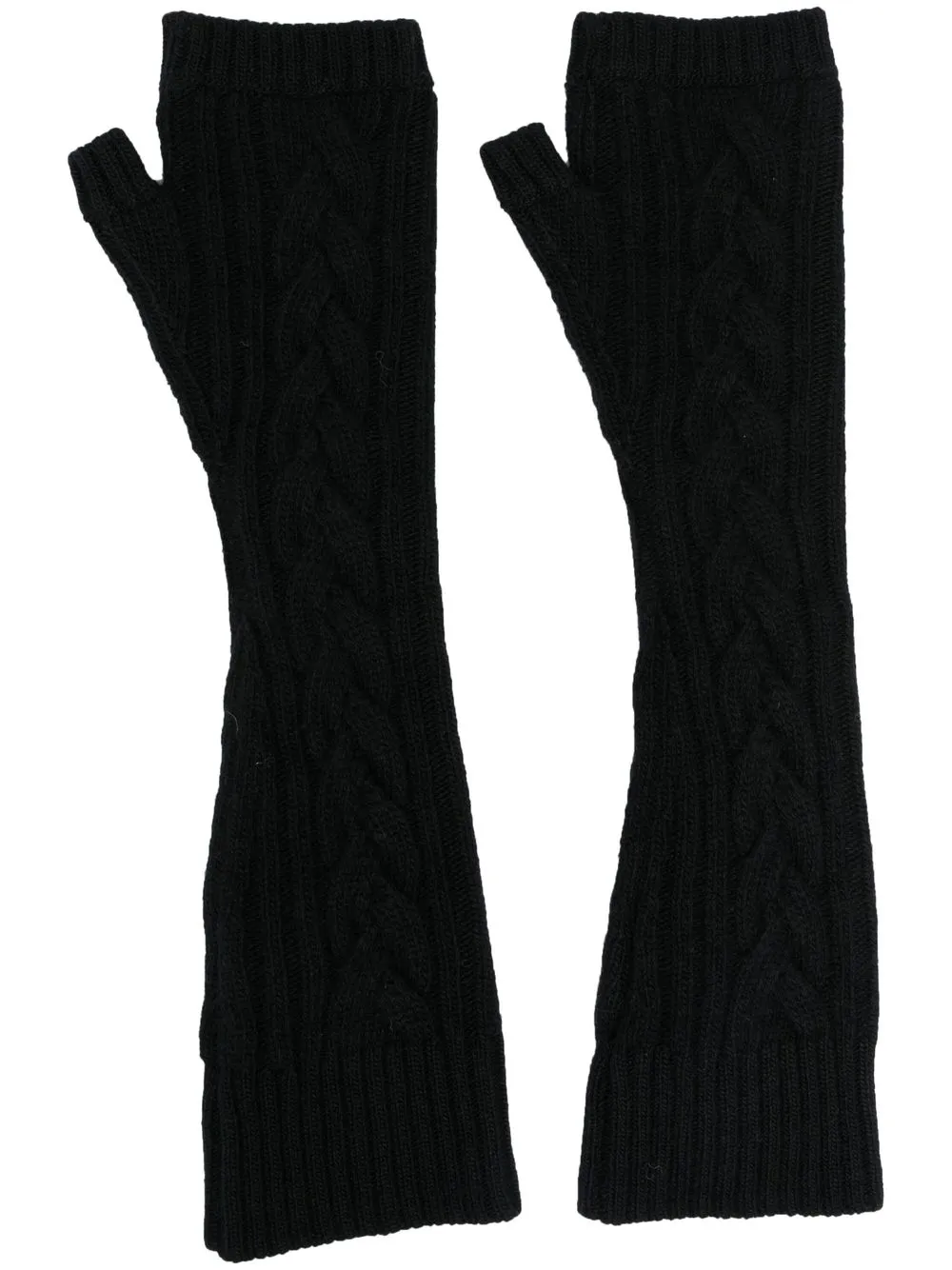 

Antonio Marras cable-knit fingerless gloves - Black