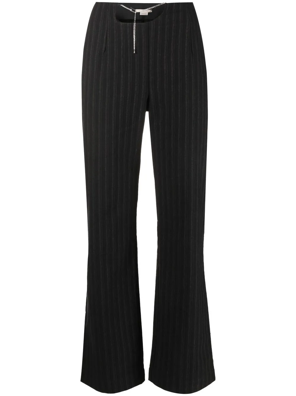 

Paloma Wool high-waist striped flared trousers - Black