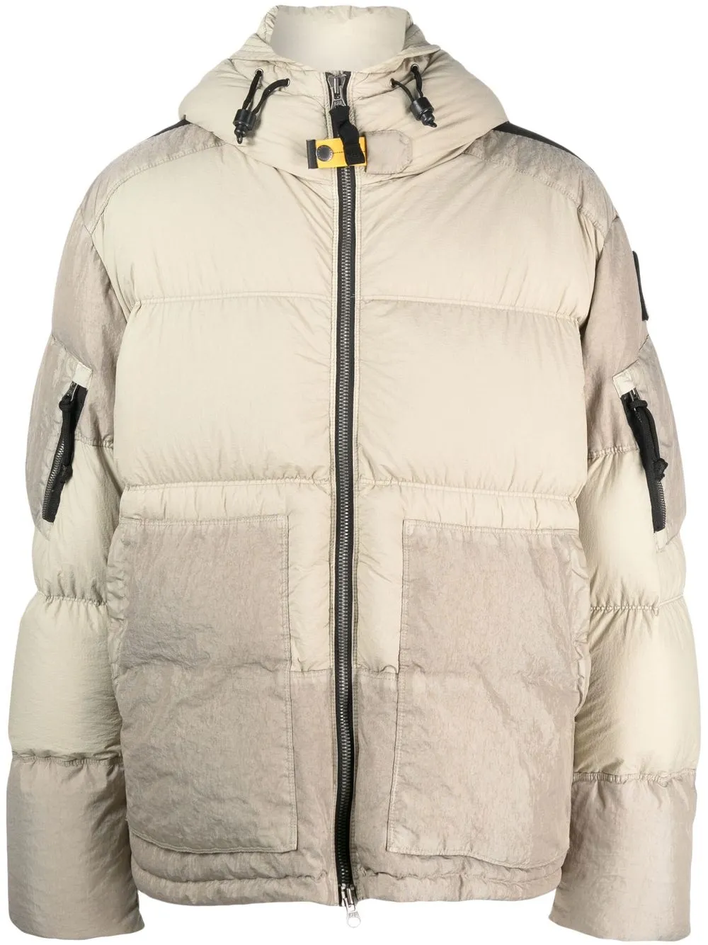

Parajumpers logo-patch zipped jacket - Neutrals