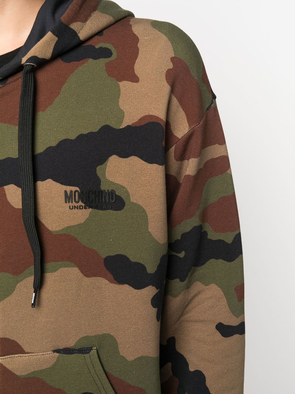 Moschino best sale camo hoodie