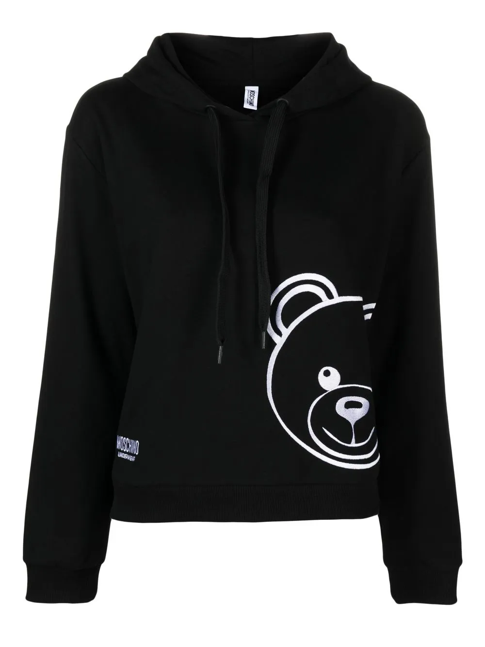 

Moschino Teddy Bear motif drawstring hoodie - Black