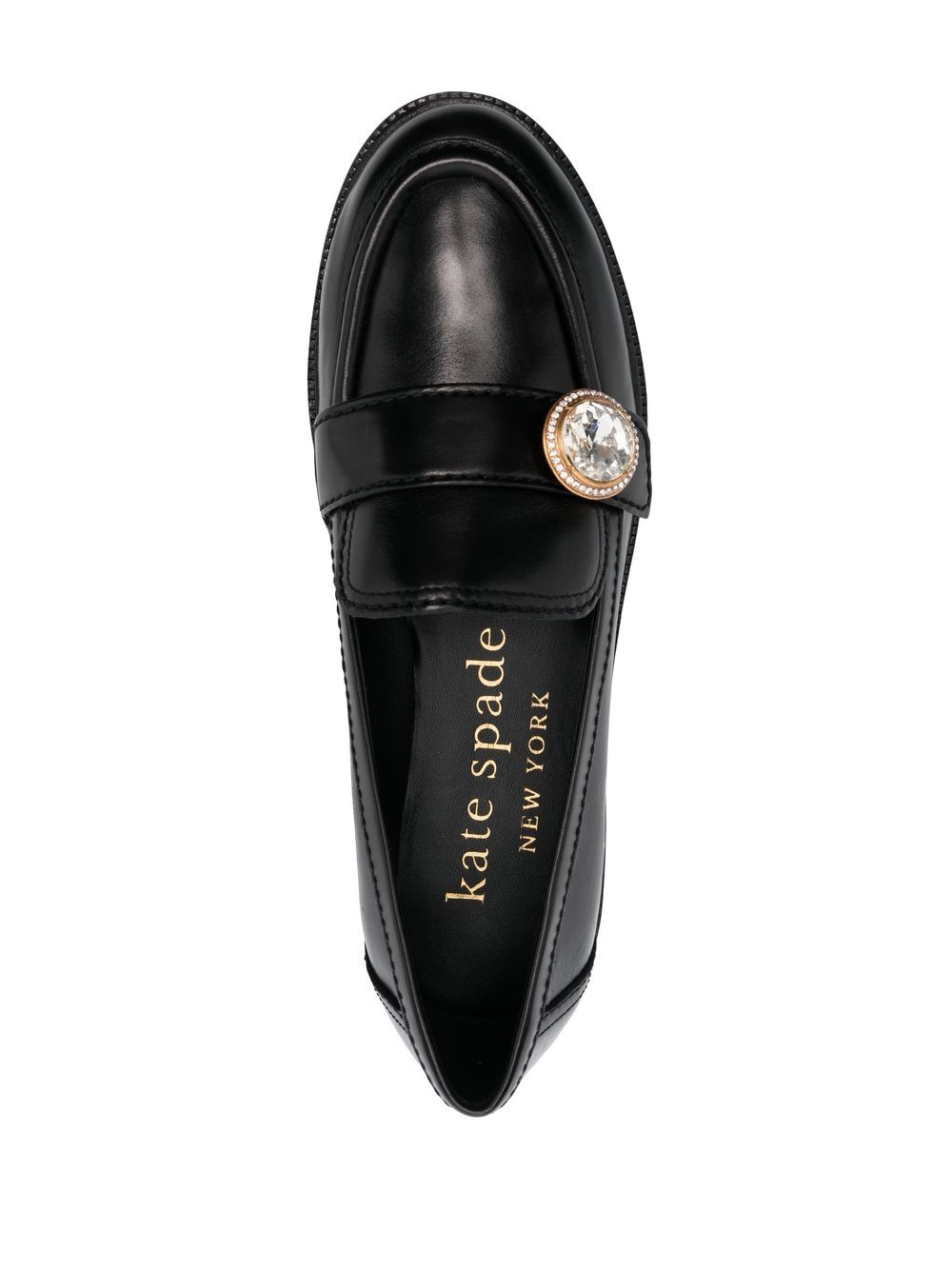 Kate Spade crystal-embellished Leather Loafers - Farfetch