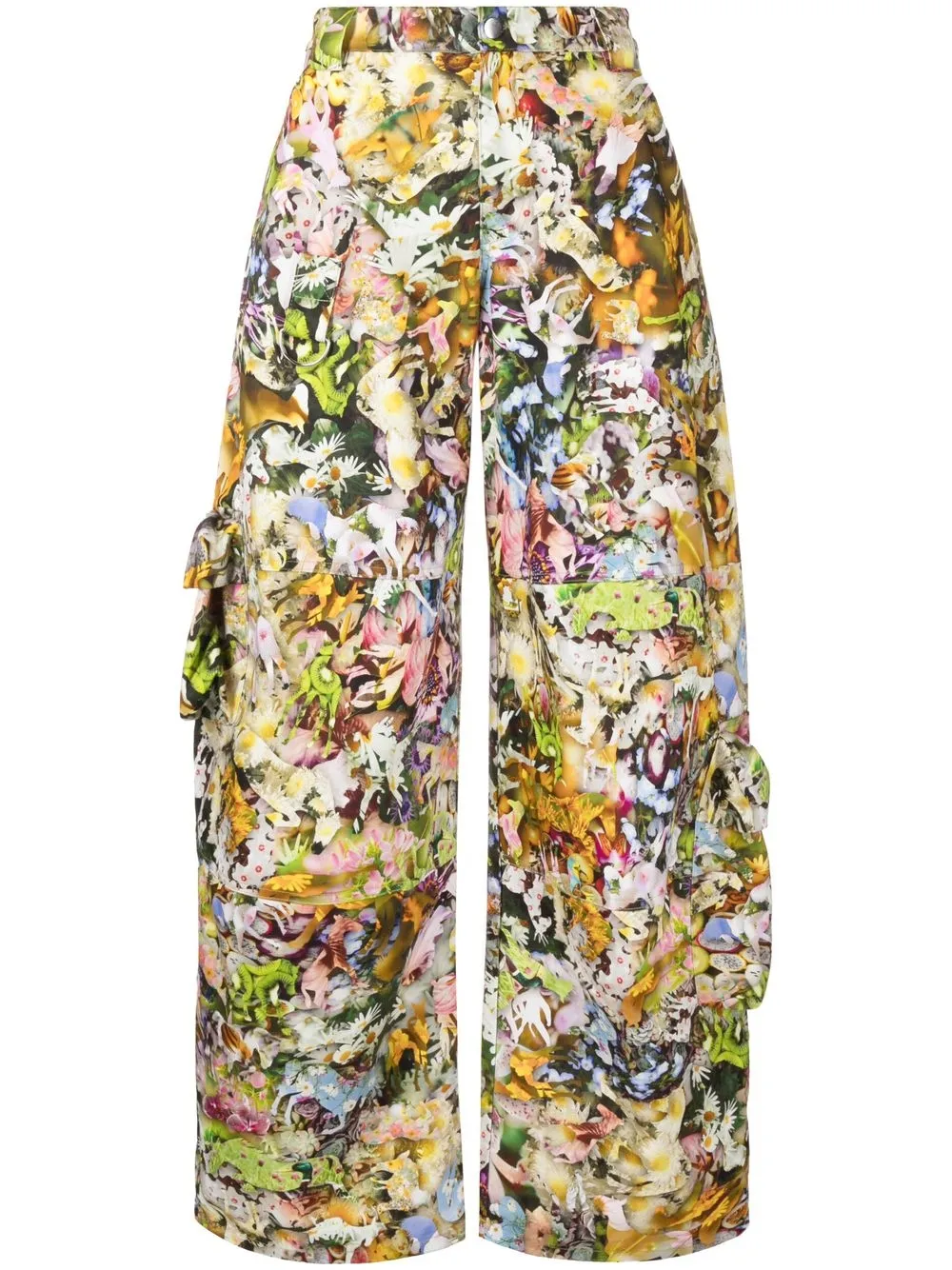 

Collina Strada graphic-print cargo-pocket trousers - Yellow