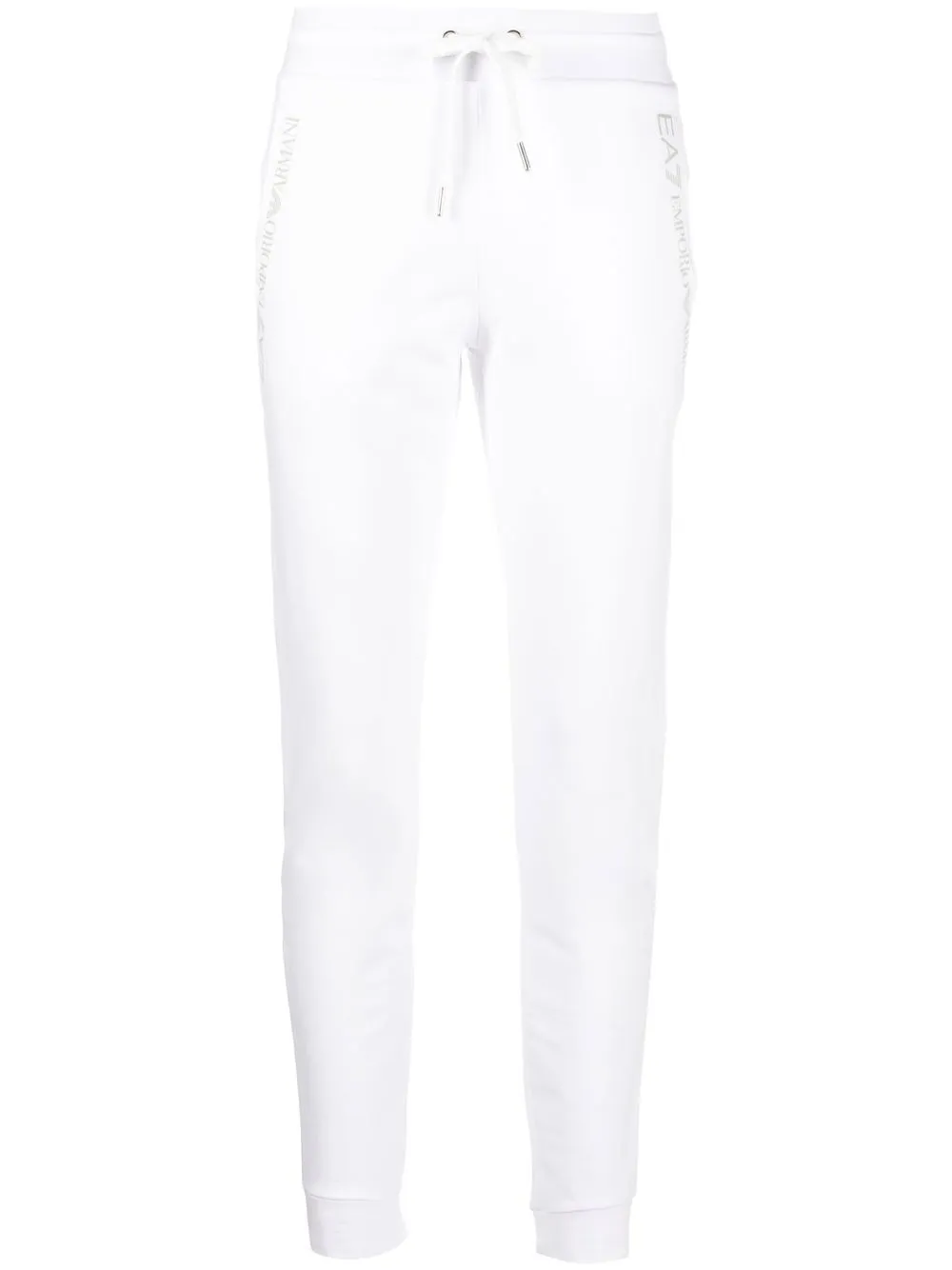 

Ea7 Emporio Armani logo-print track pants - White