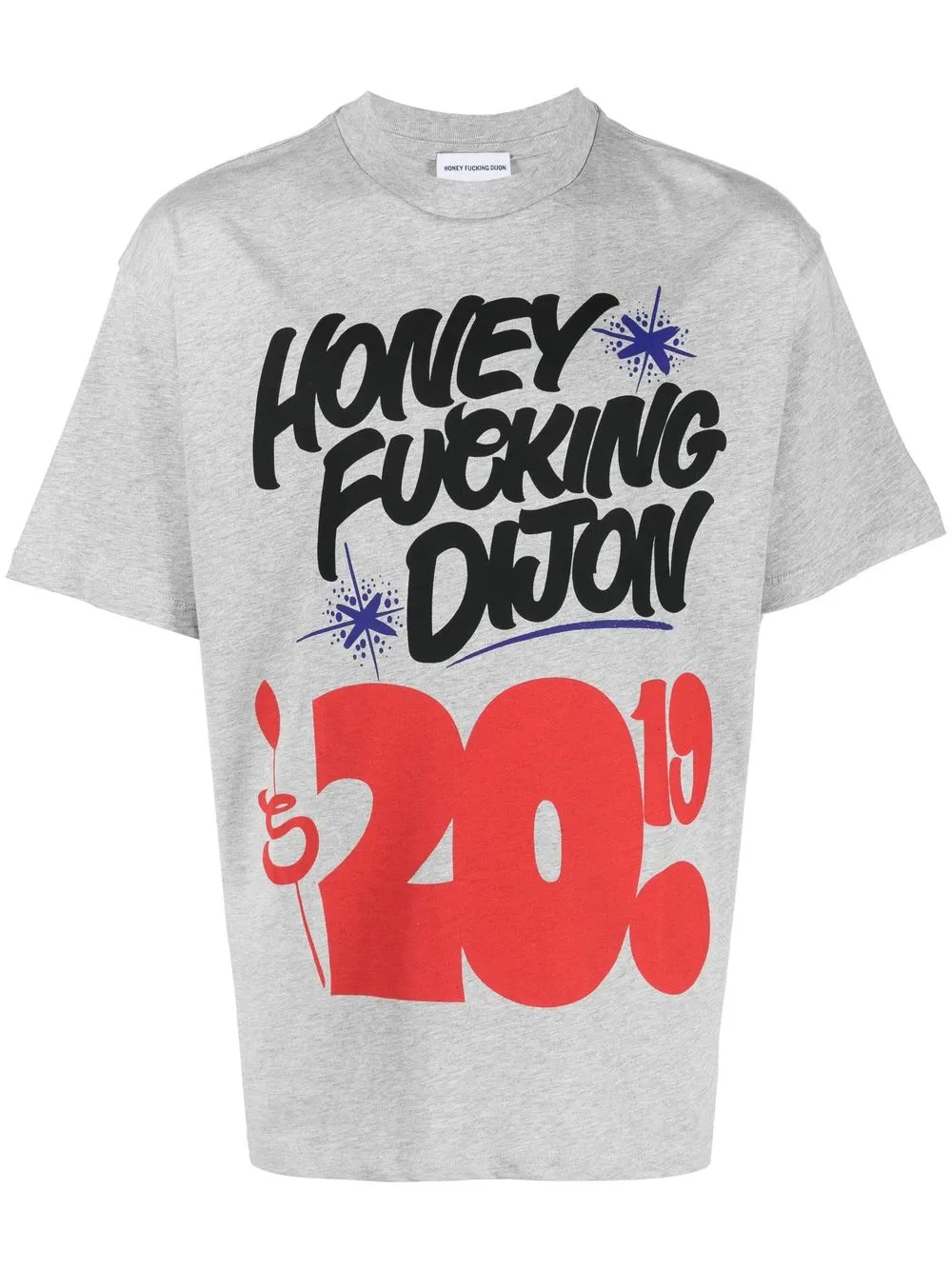 

Honey Fucking Dijon graphic-print cotton T-shirt - Grey