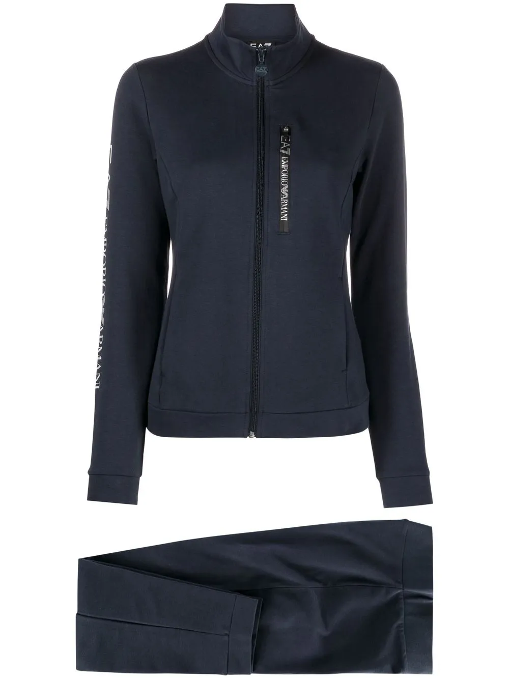

Ea7 Emporio Armani logo-print zip-fastening jacket - Blue