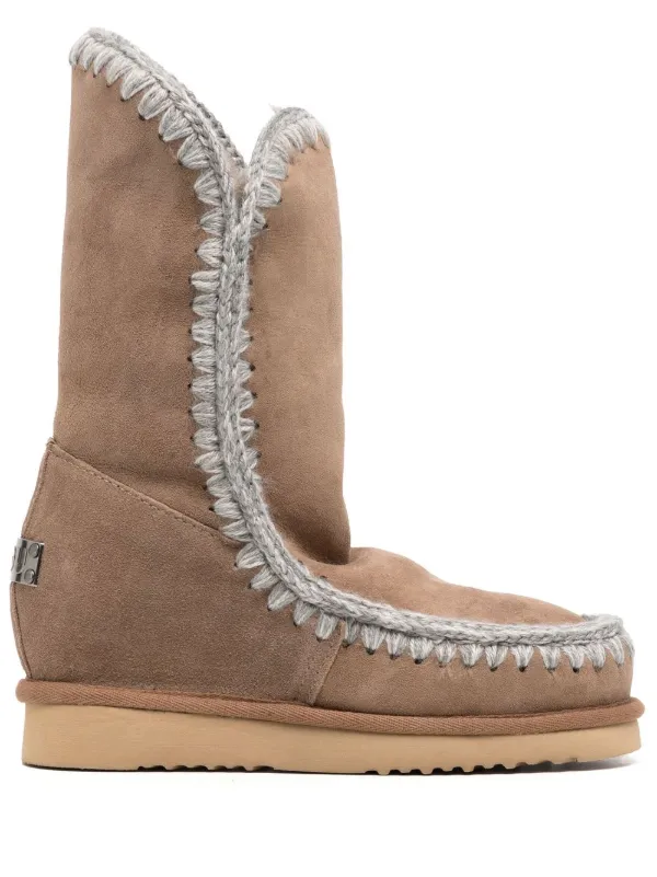 Mou Eskimo Suede Boots Brown FARFETCH IE