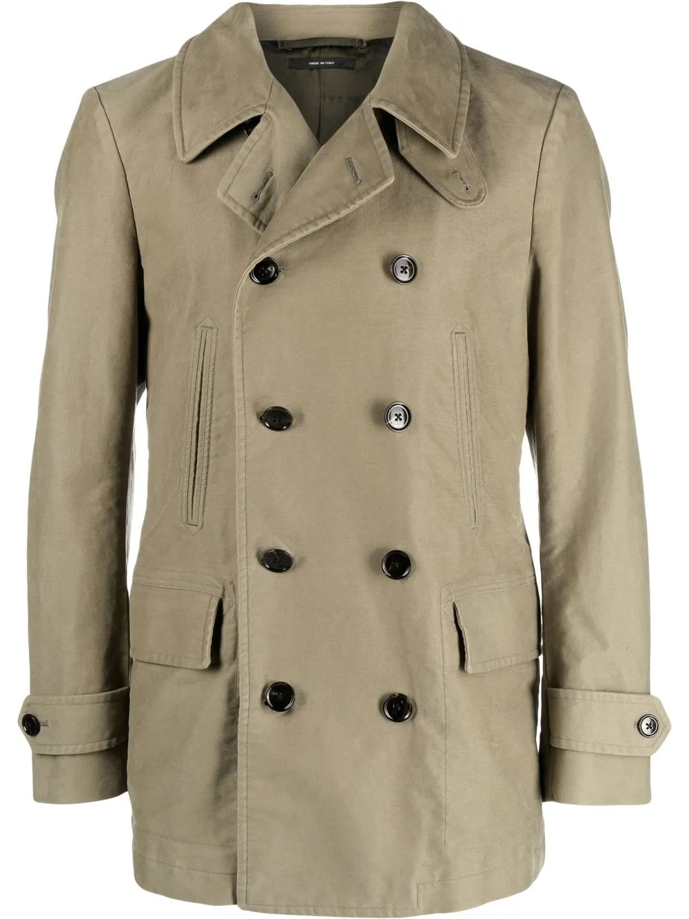 

TOM FORD short double-breasted coat - Green