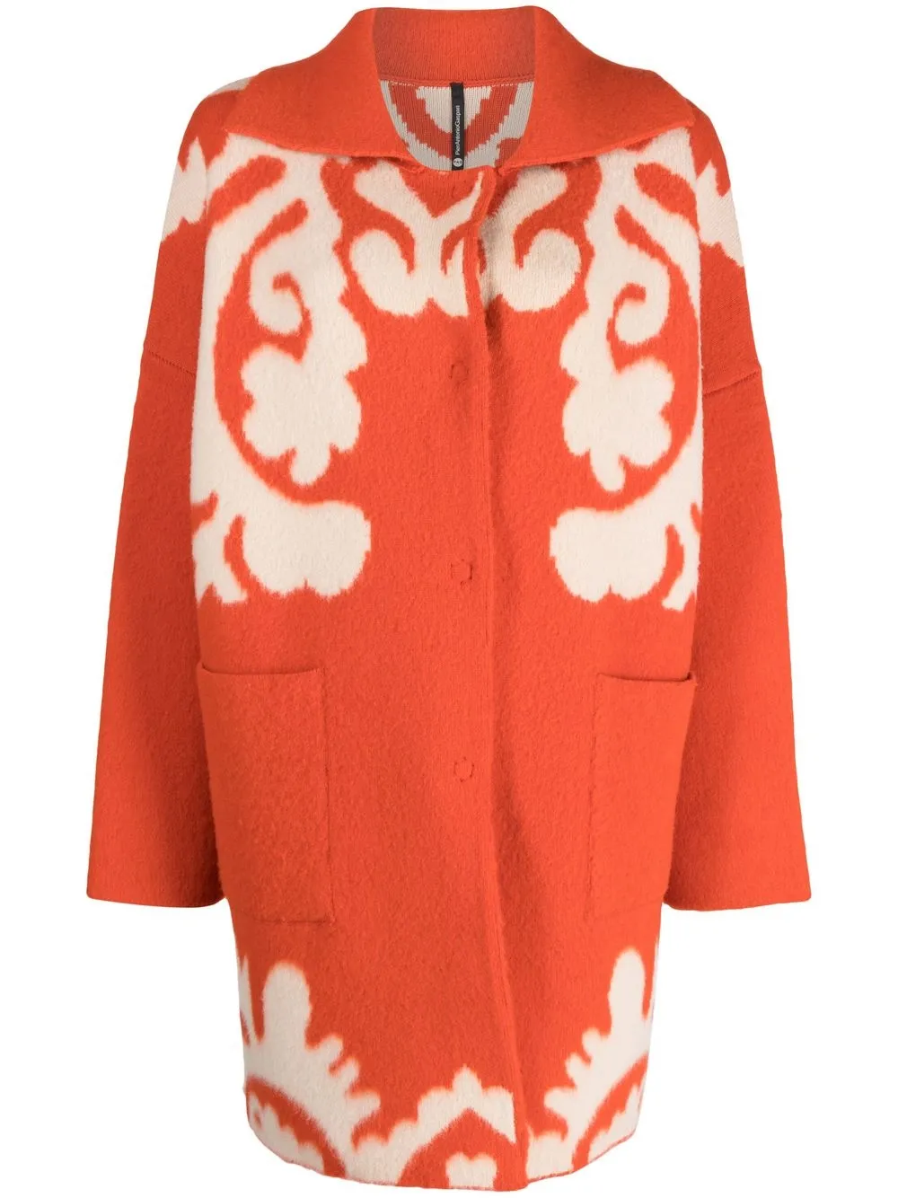 

Pierantoniogaspari intarsia-knit cardigan - Orange