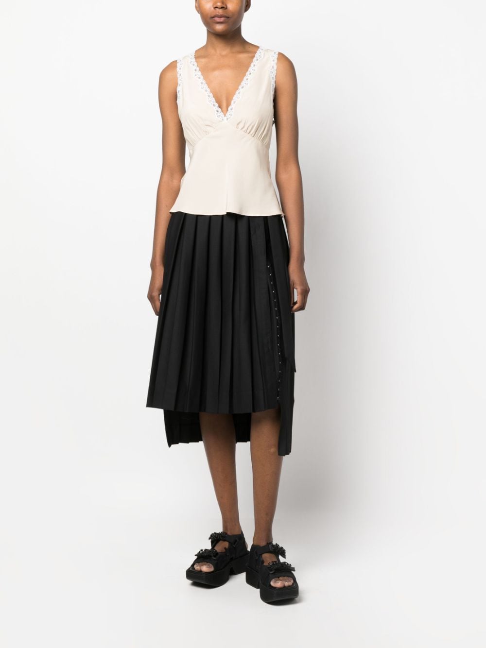 Simone Rocha Pleated Asymmetric Skirt - Farfetch