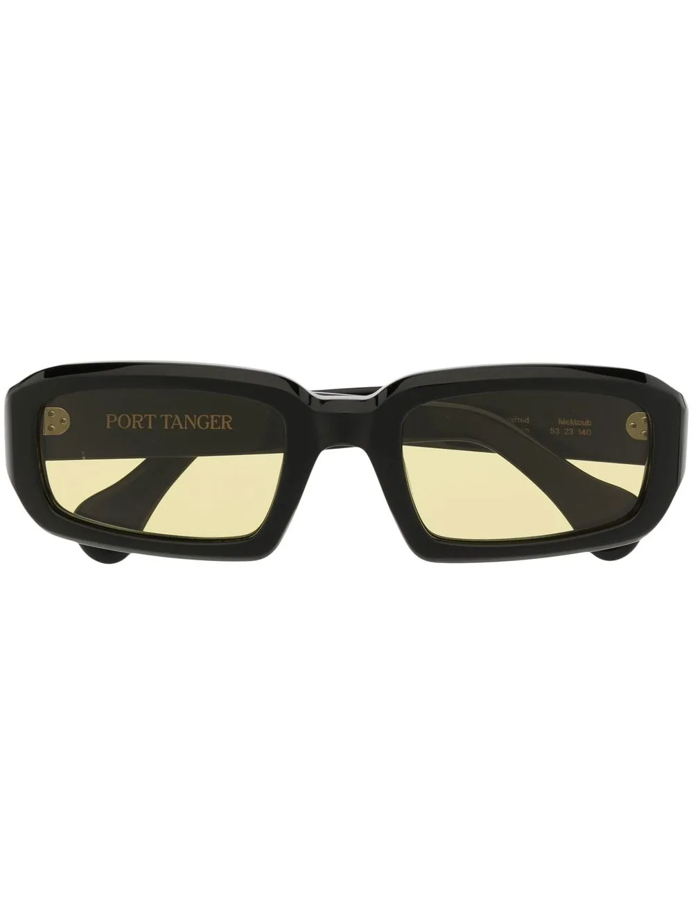 

Port Tanger rectangular-frame design sunglasses - Black