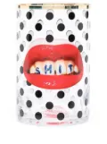 Seletti Toitetpaper lips-print vase - Black