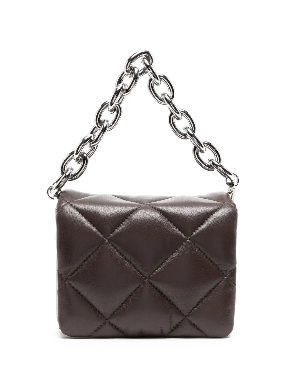 

STAND STUDIO Hestia quilted chain-detail shoulder bag - Brown