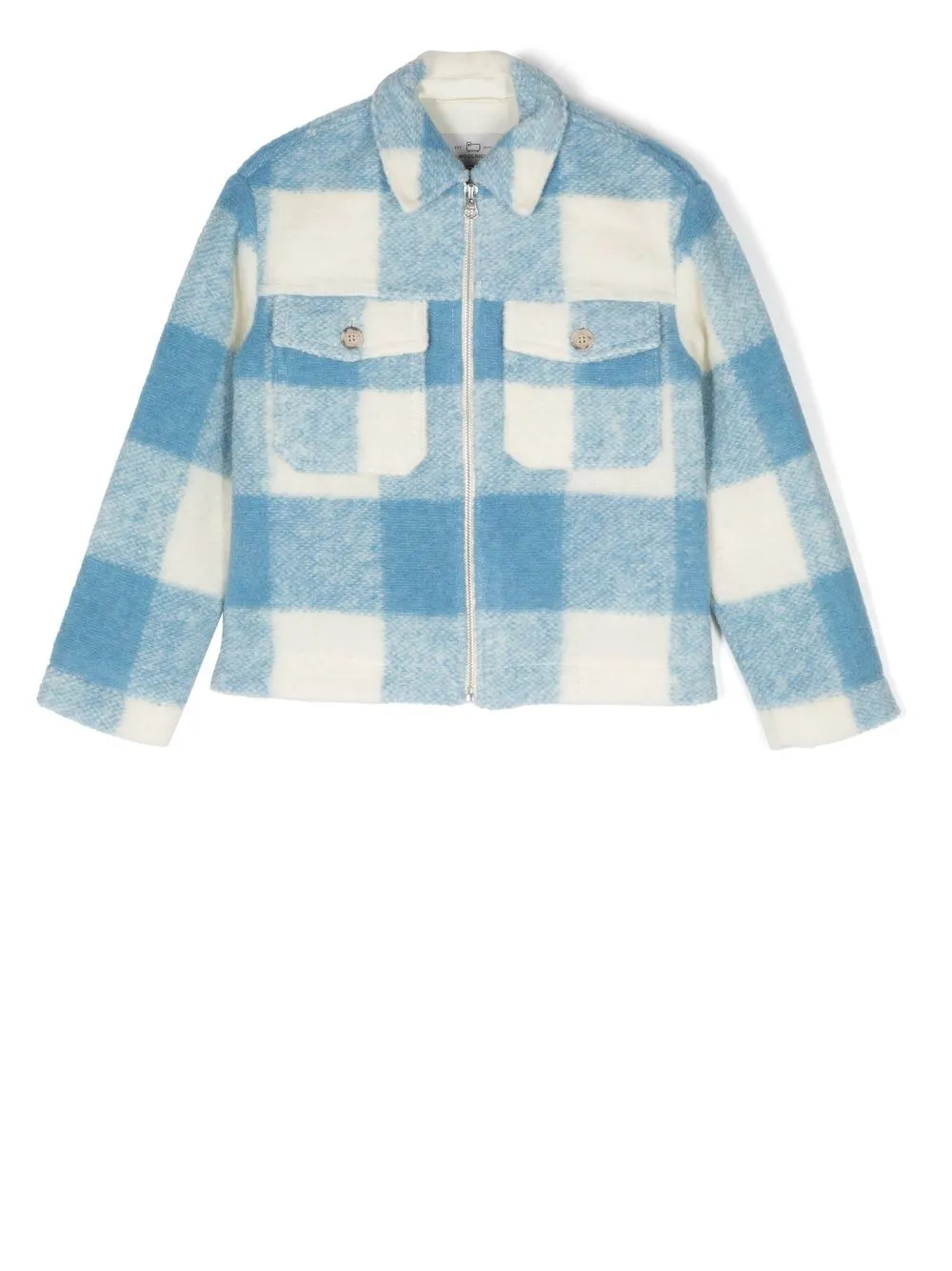 

Woolrich Kids checked wool-blend jacket - Blue