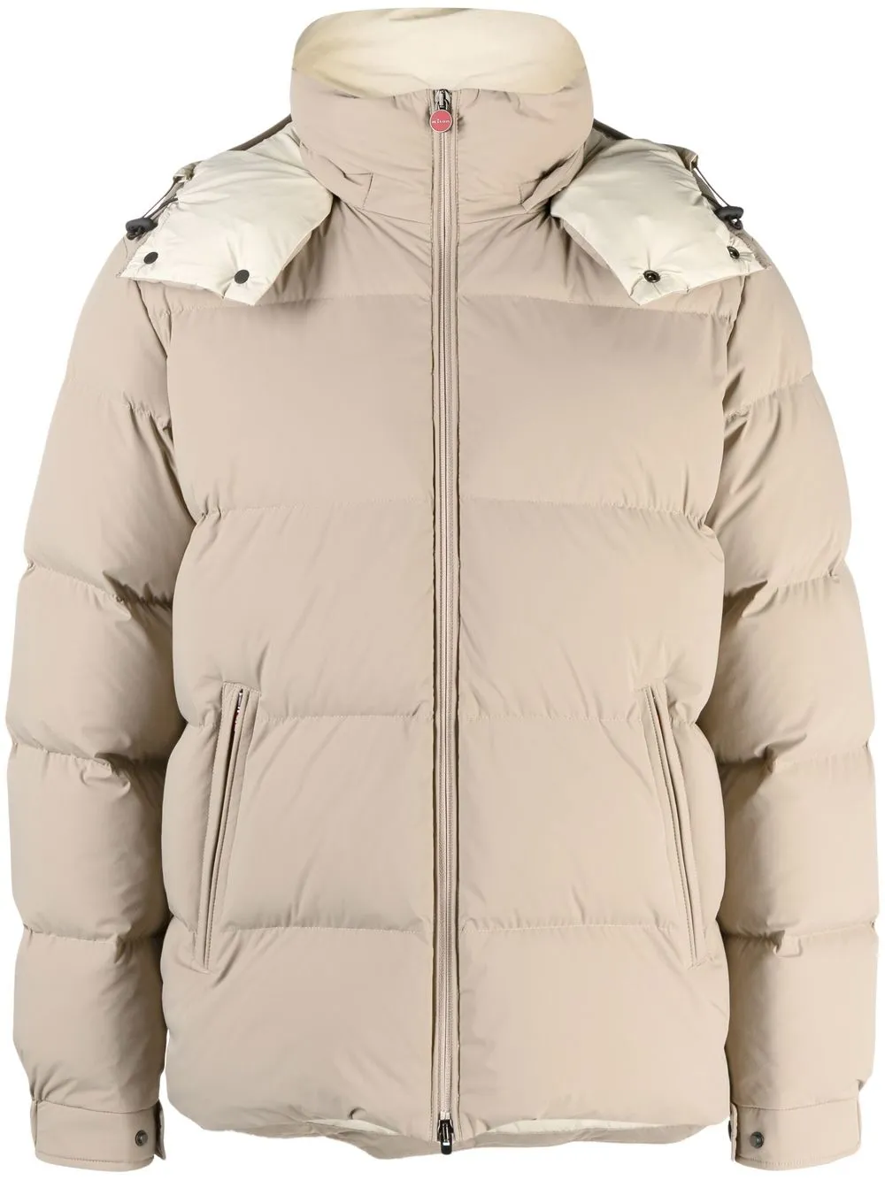 

Kiton logo-embroidered padded jacket - Neutrals