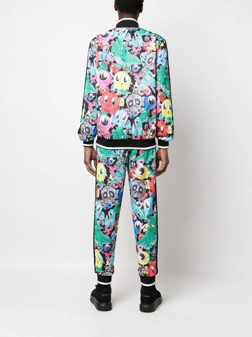 Philipp Plein Two-piece Cotton Suit In Schwarz