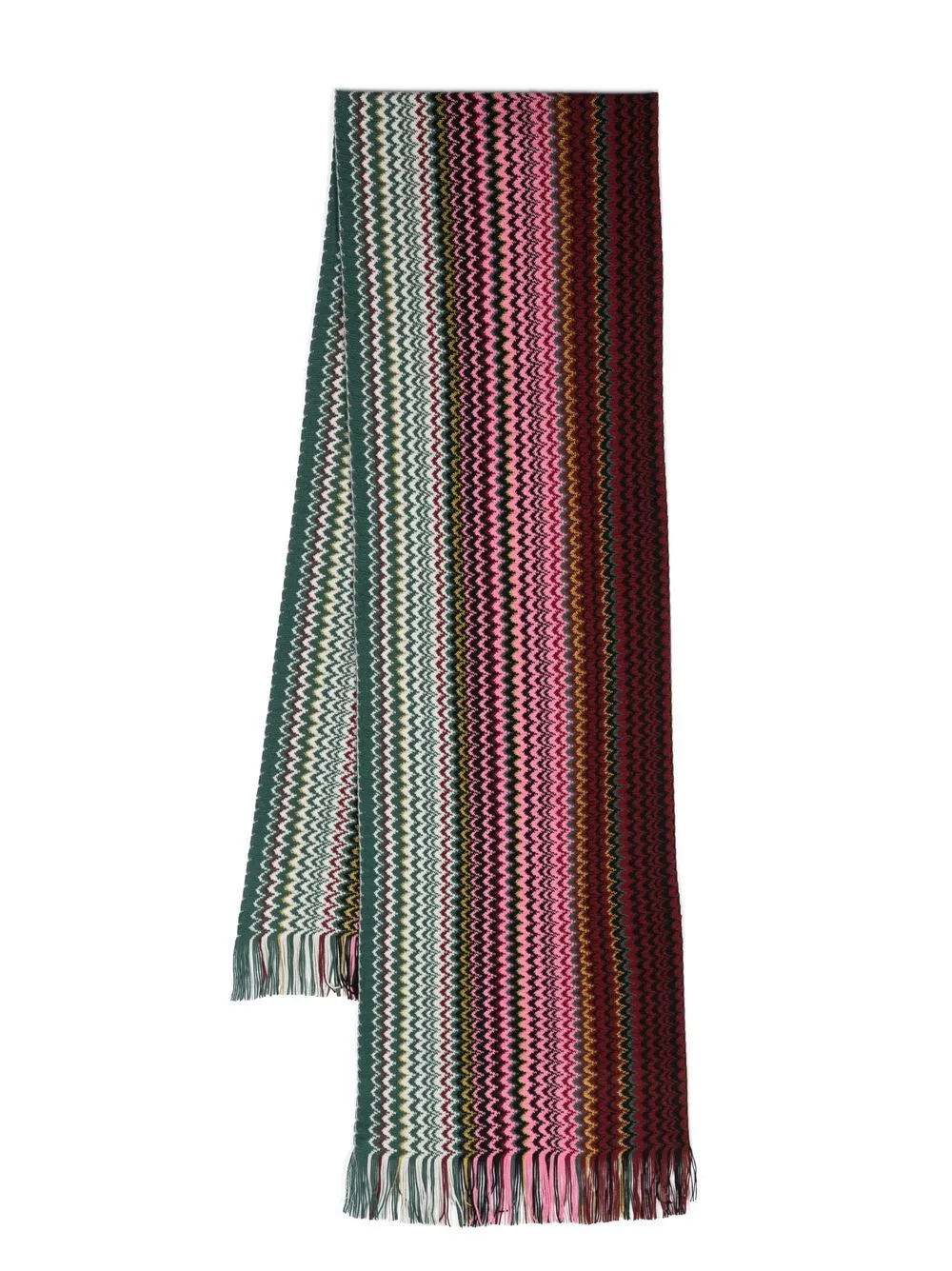 

Missoni zigzag-print knit scarf - Green