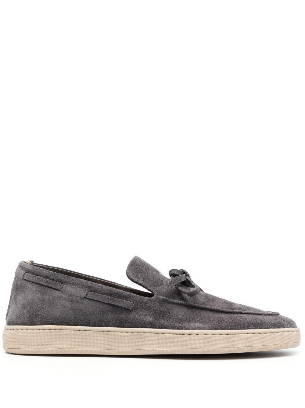 Officine Creative Suede Slip-on Loafers In Grau