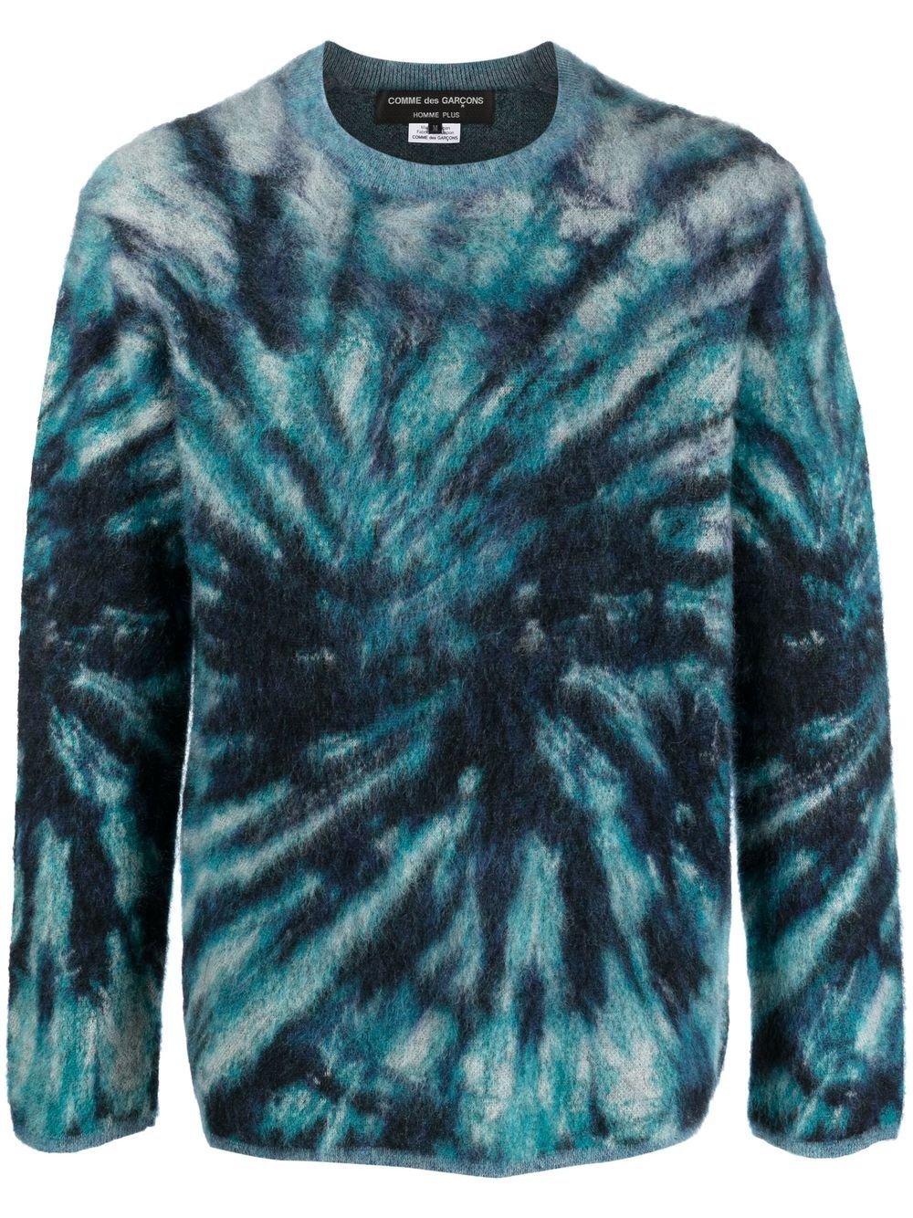 COMME DES GARÇONS HOMME DEUX TIE-DYE MOHAIR-WOOL JUMPER