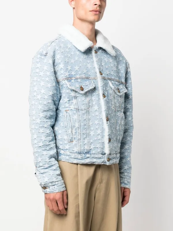 Jacquard denim jacket