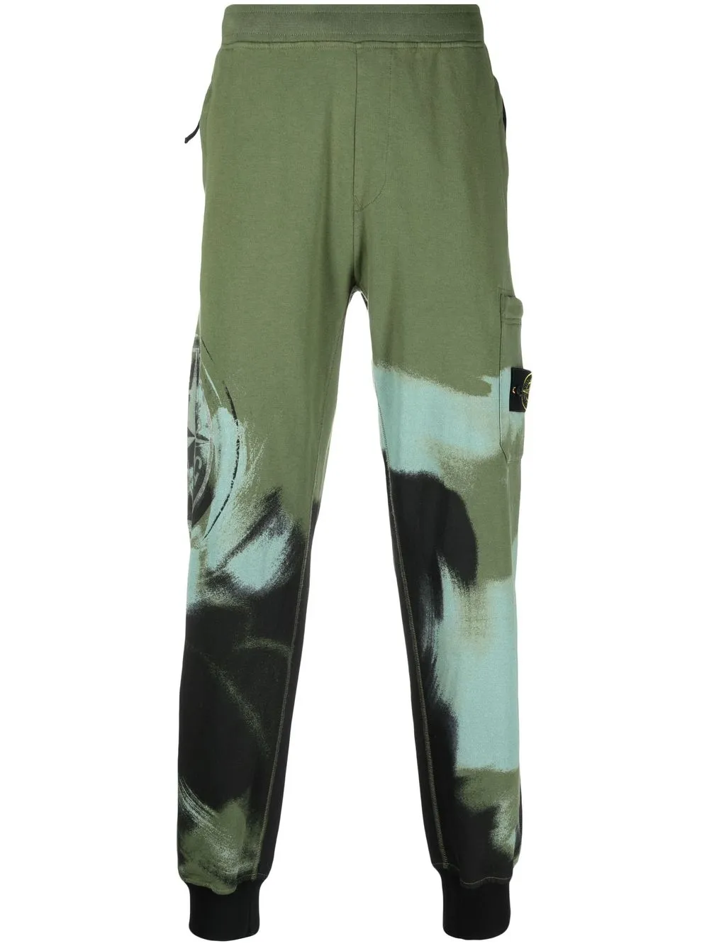 

Stone Island Motion Saturation abstract-print track pants - Green