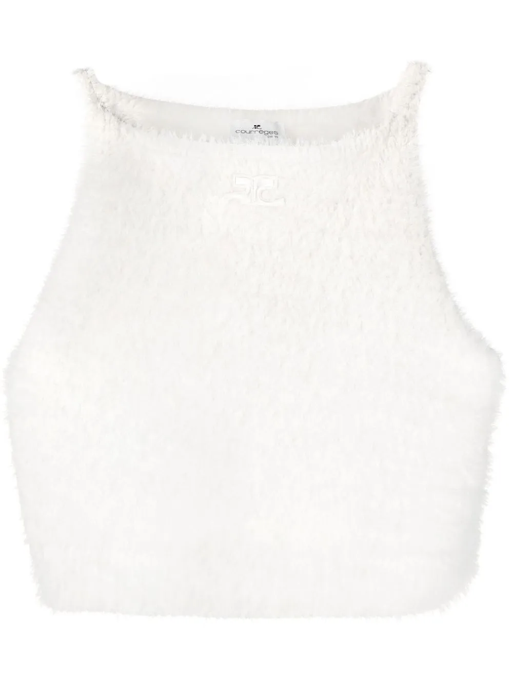 

Courrèges fluffy cropped top - White