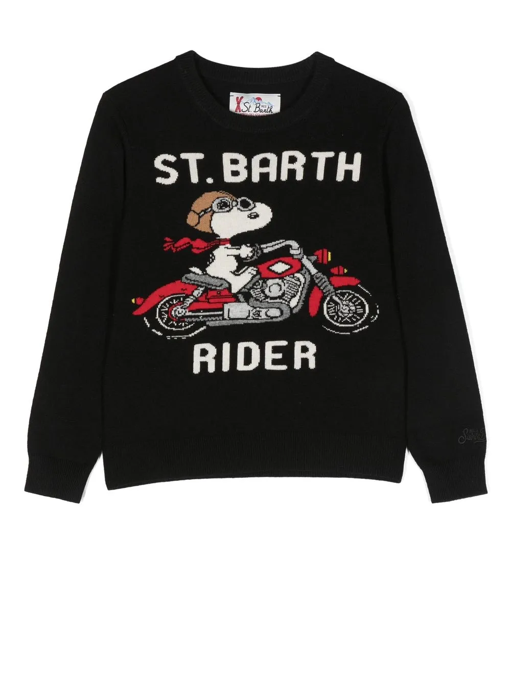 

MC2 Saint Barth Kids Snoopy intarsia jumper - Black