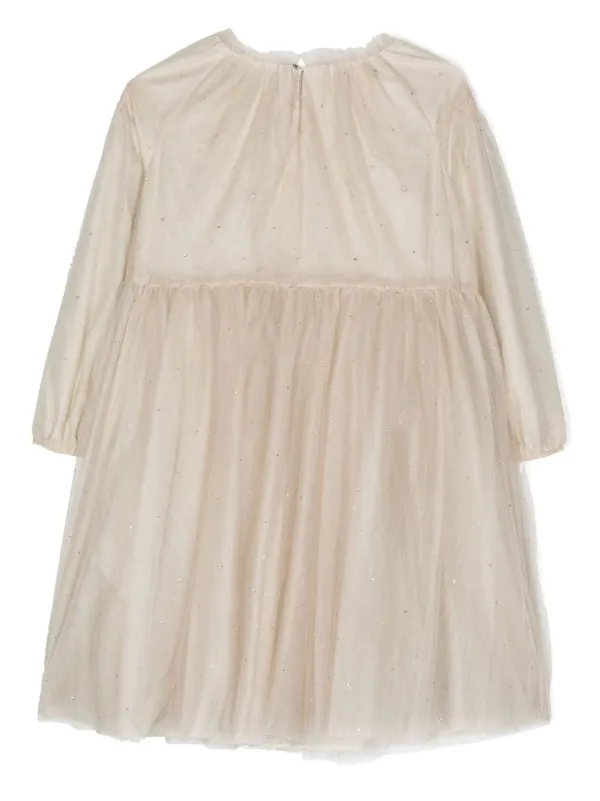 BLUEBELL TULLE DRESS（beige） ㅤㅤㅤㅤㅤㅤㅤㅤㅤㅤㅤㅤㅤ TOÉ