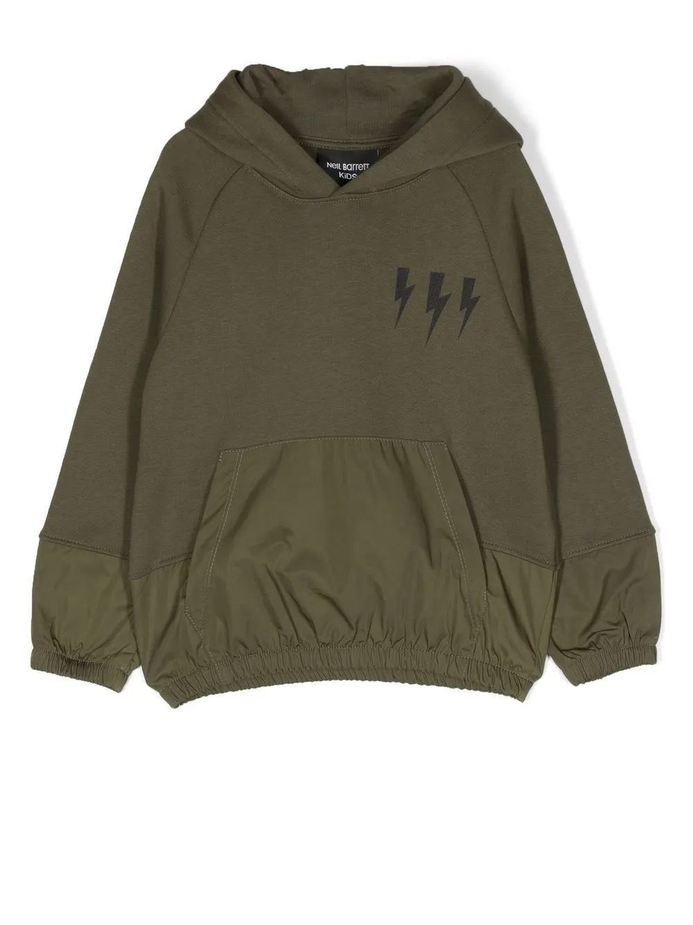 

Neil Barrett Kids thunderbolt-print hoodie - Green