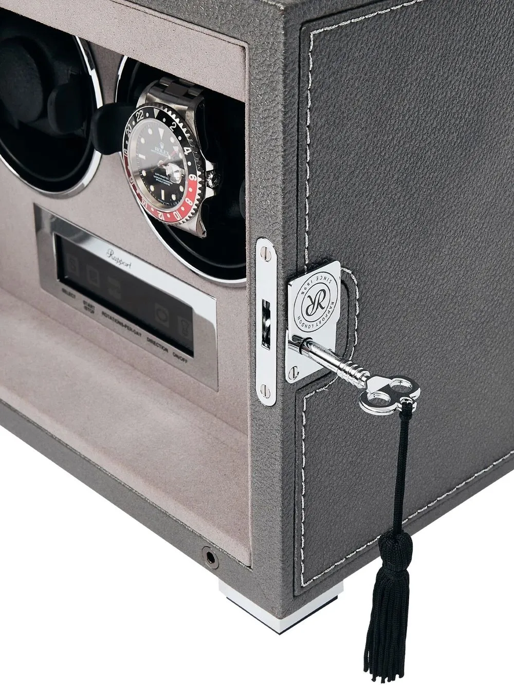 Rapport Quantum Duo Watch Winder In Silver