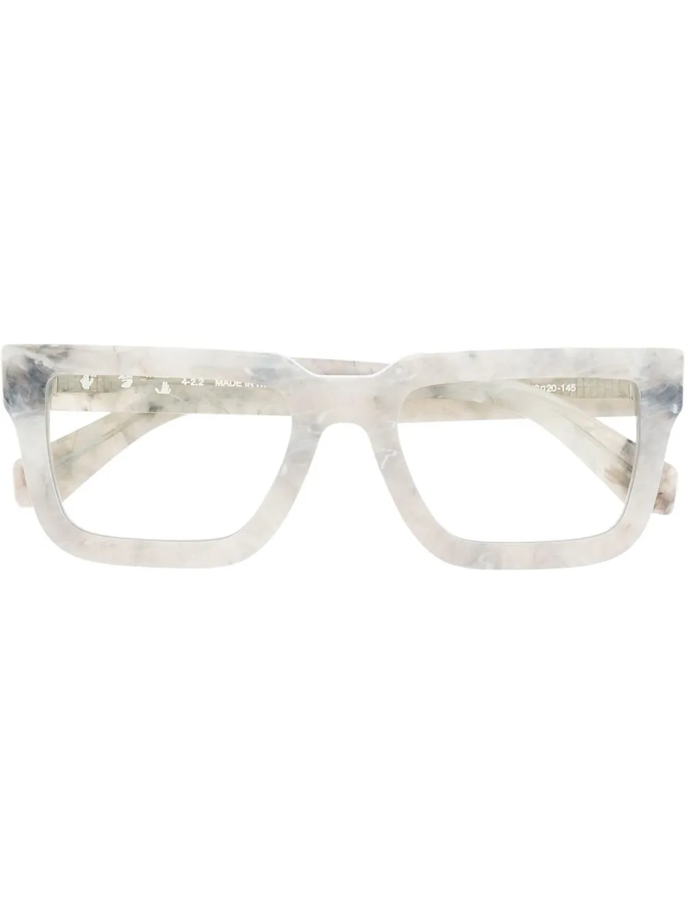 

Off-White marbled square-frame glasses - Grey