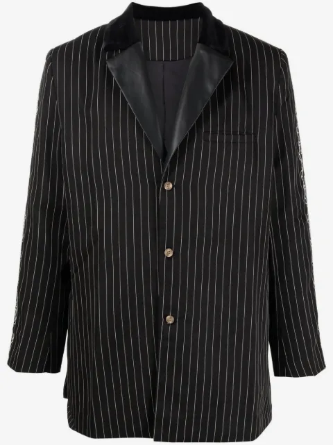 Youths In Balaclava stripe-print single-breasted blazer