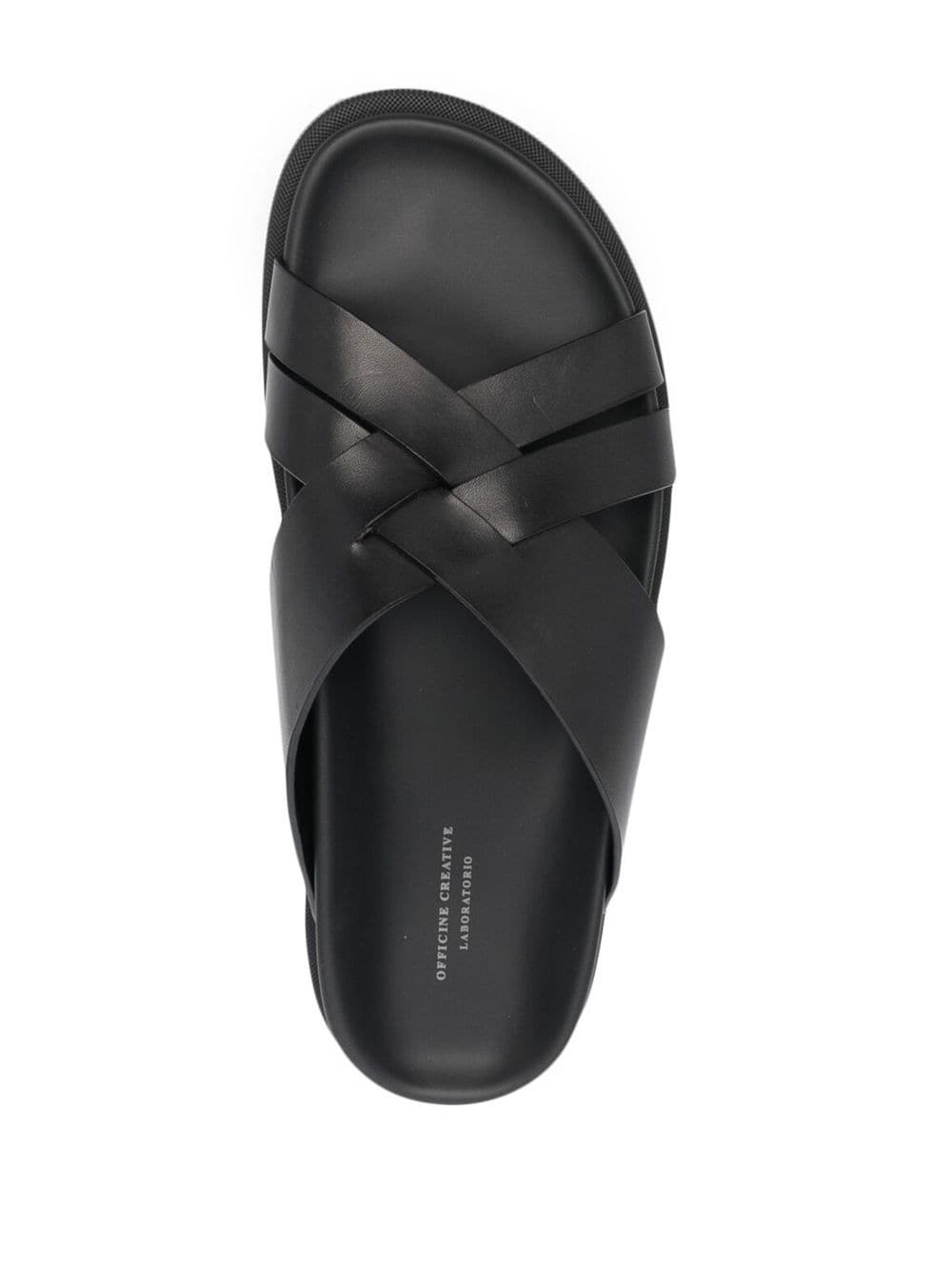 Shop Officine Creative Charrat Crossover Sandals In Black