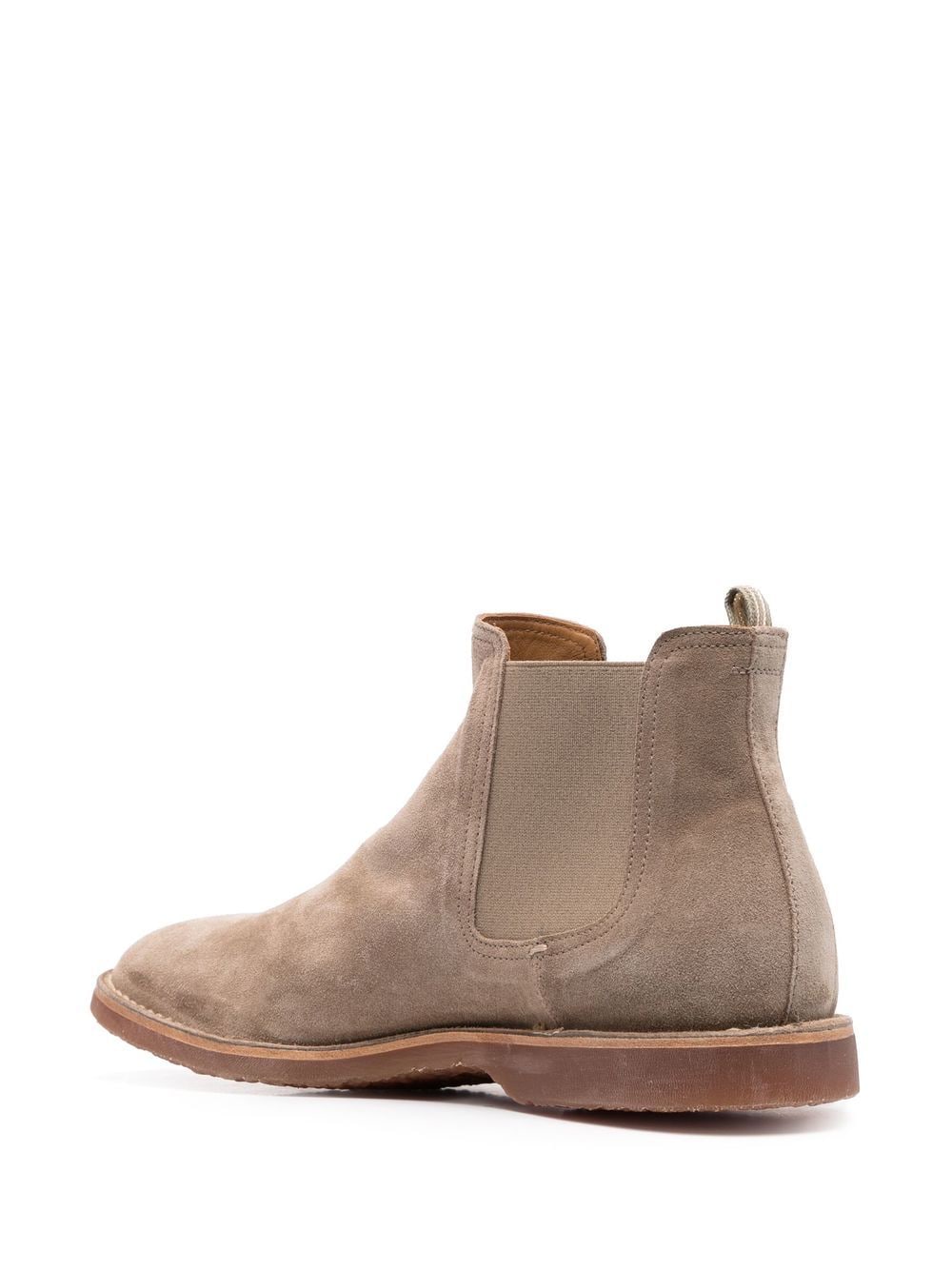 Shop Officine Creative Round-toe Suede Boots In Neutrals