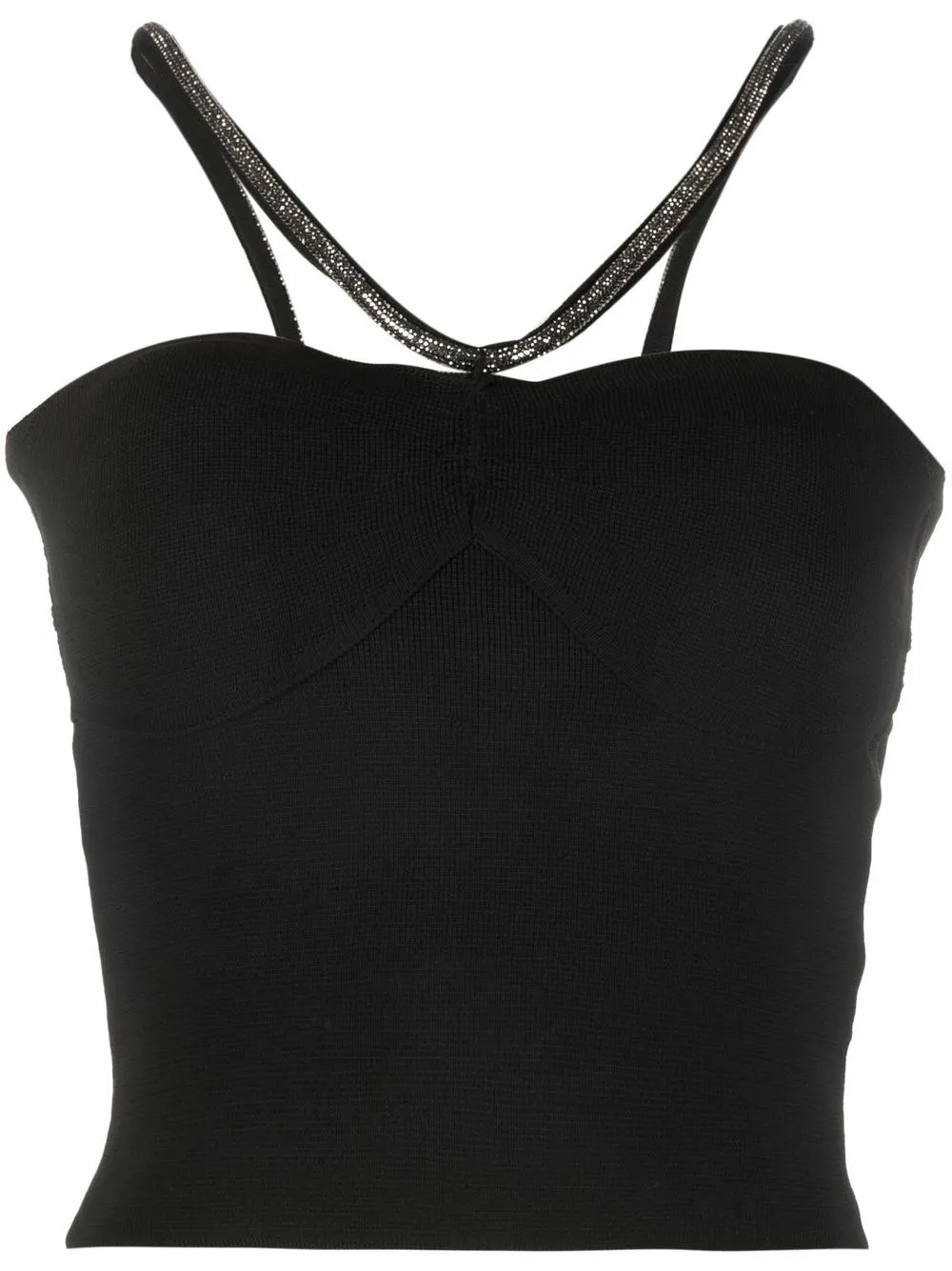 

ANOUKI crystal-embellished sleeveless top - Black
