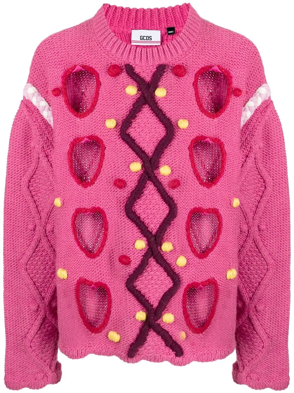 

Gcds open-knit oversize jumper - Pink