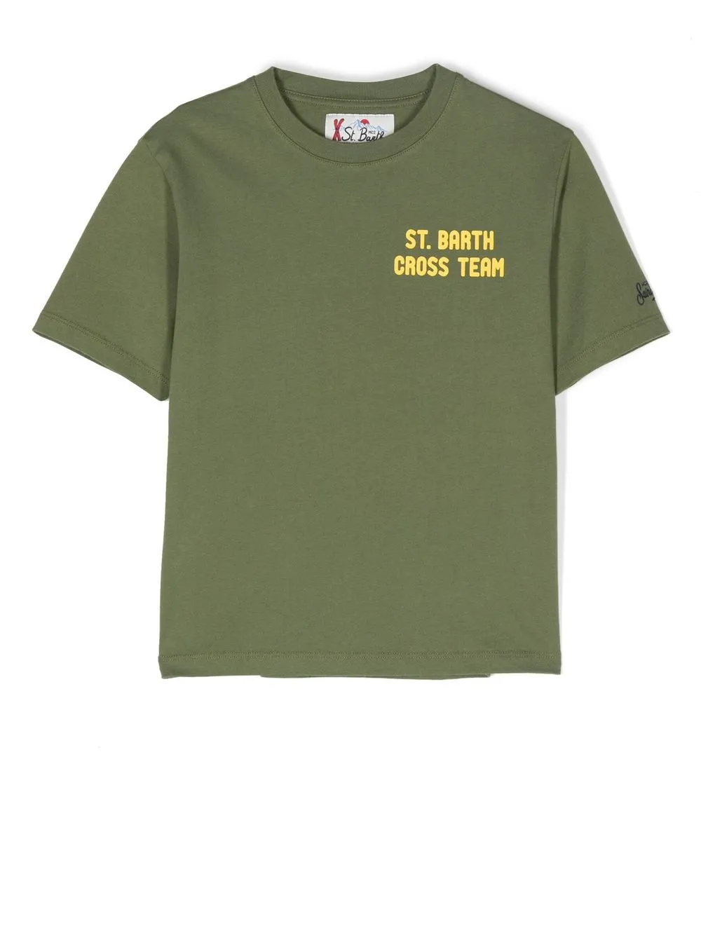 

MC2 Saint Barth Kids logo-embroidered T-shirt - Green