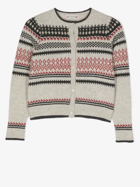 Bonpoint intarsia-knit cardigan