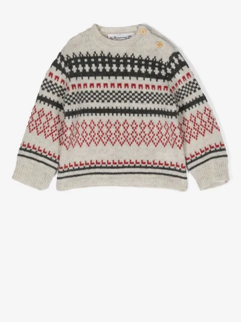 Bonpoint Berthilie intarsia-knit jumper
