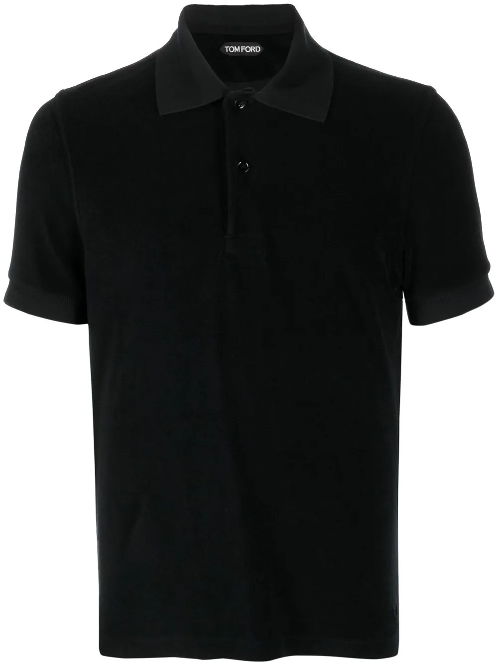 

TOM FORD short-sleeve towelling polo - Black