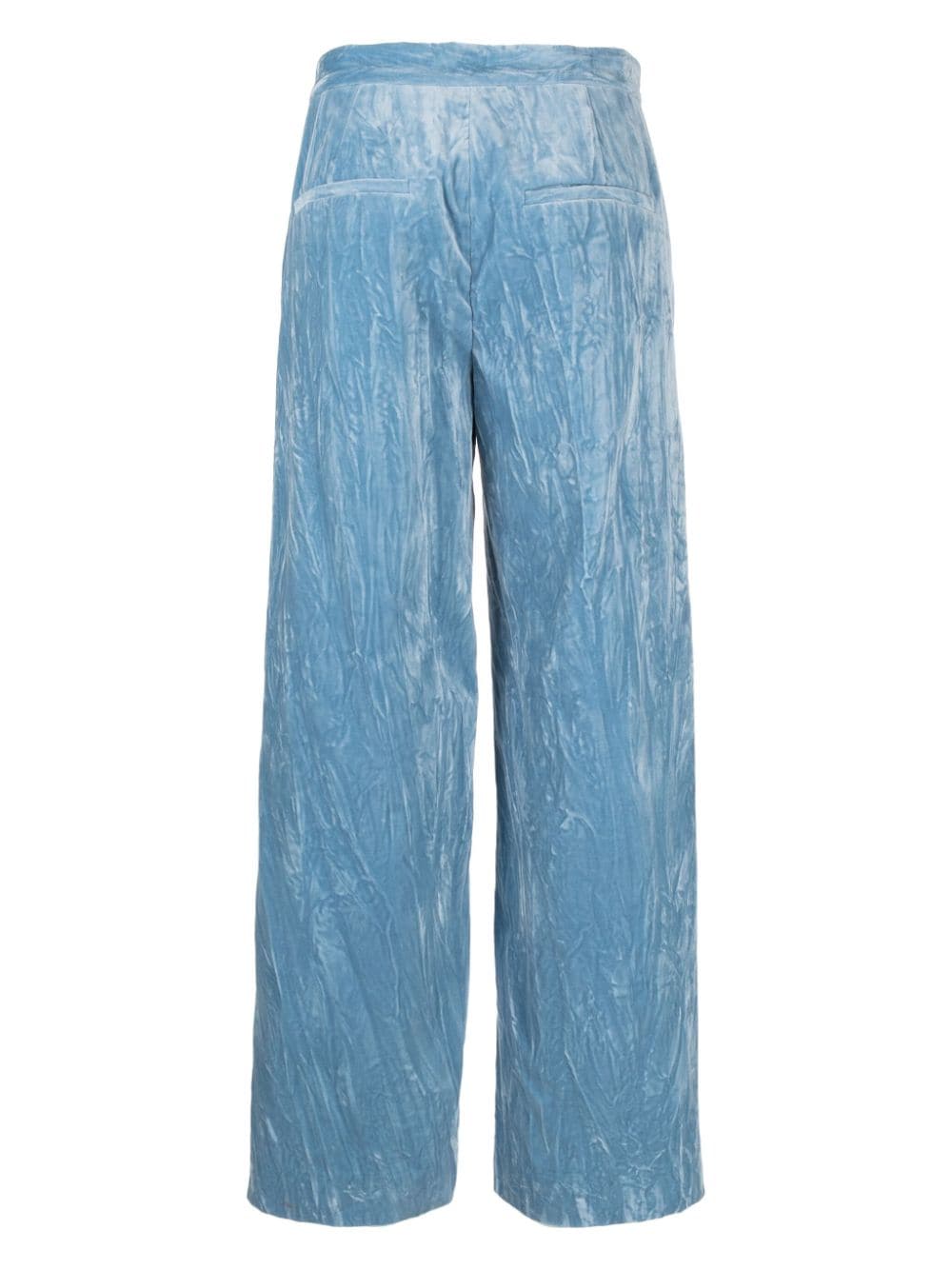 Shop Rachel Comey Giro Velvet Straight-leg Trousers In Blue