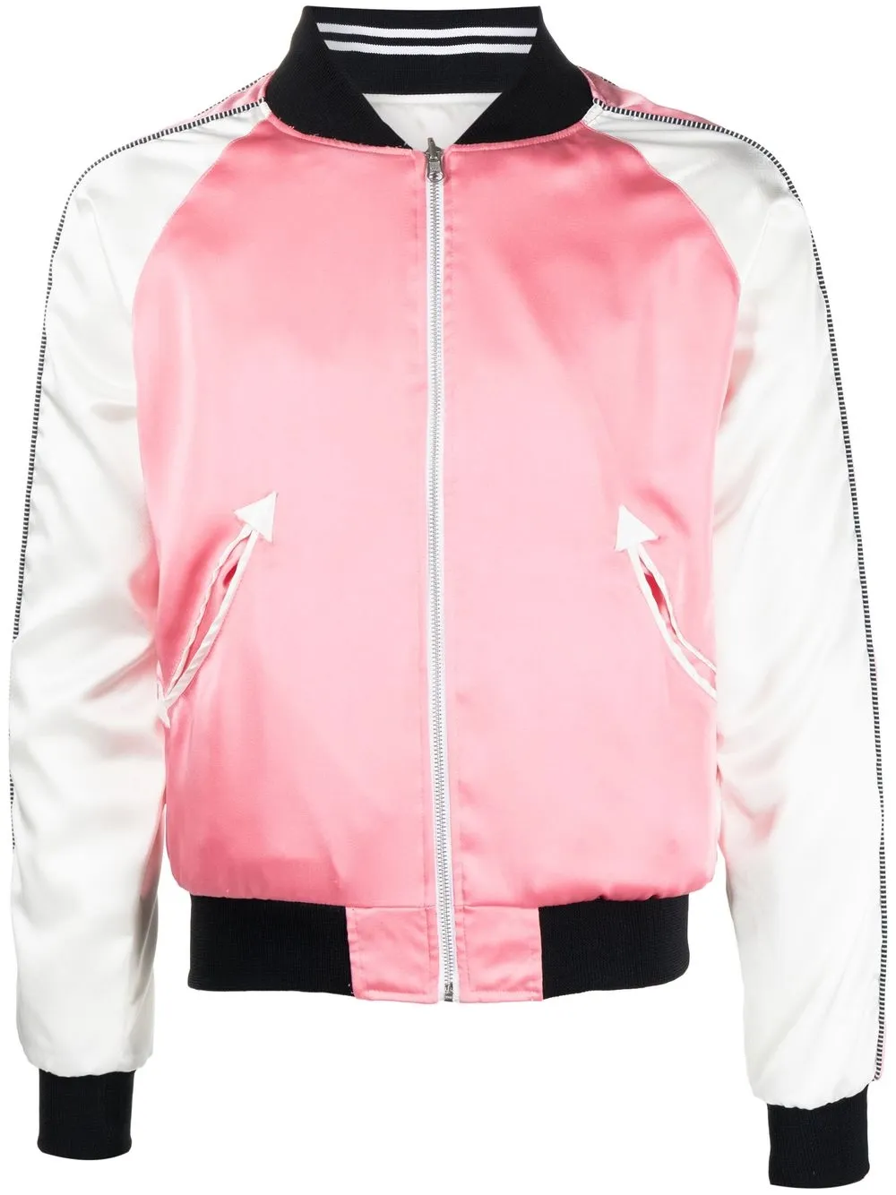 Pink black bomber on sale jacket