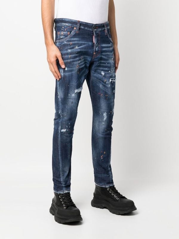 paint-splatter Skinny Jeans Farfetch