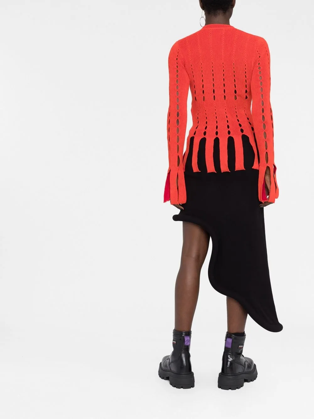 AMBUSH cut-out Knitted Top | Orange | FARFETCH ID