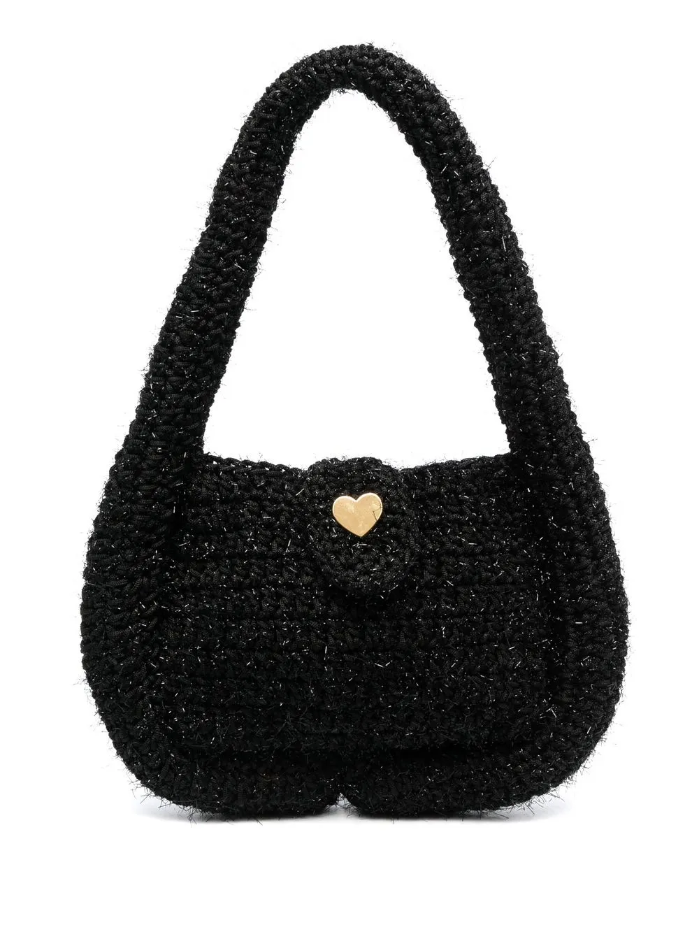 

Marco Rambaldi heart-detail knitted mini bag - Black