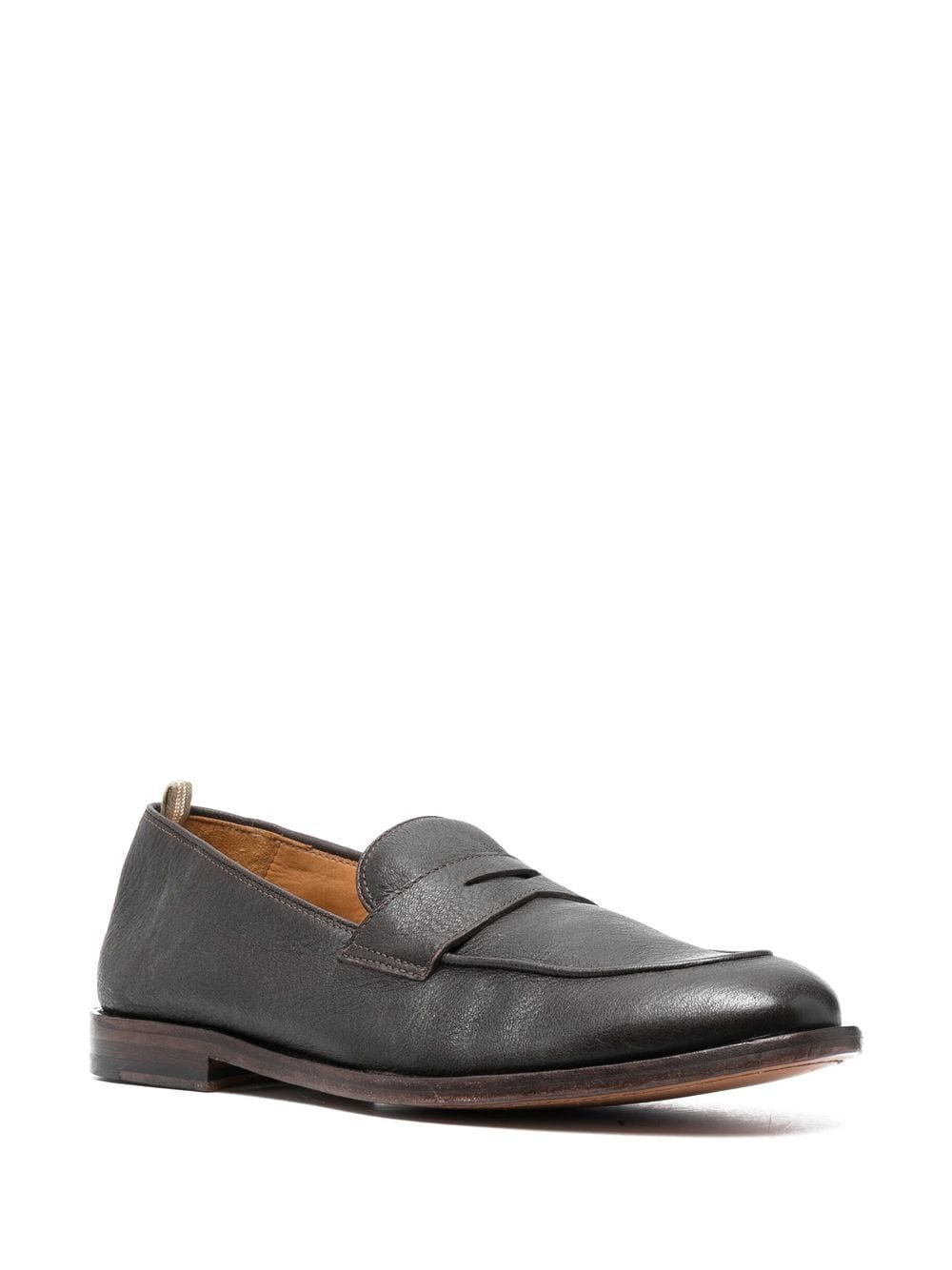 Shop Officine Creative Airto Leather Penny Loafers In Brown