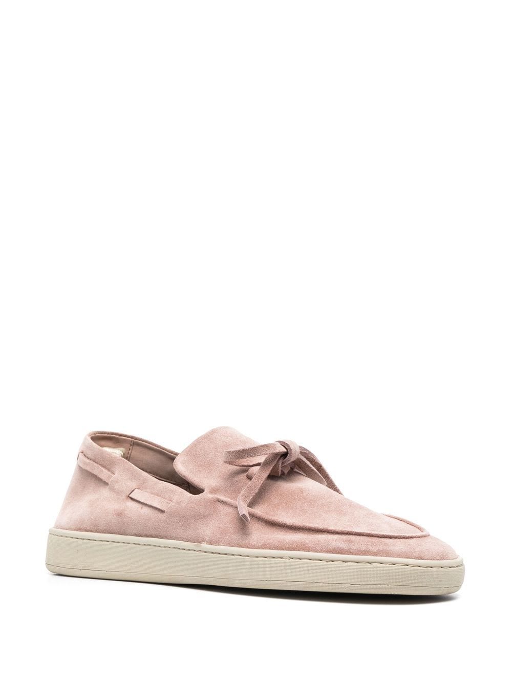 Shop Officine Creative Herbie Bow-detail Suede Loafers In Pink