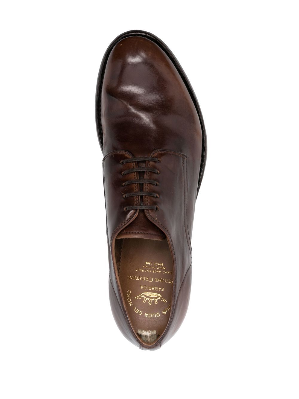 Shop Officine Creative Anatomia Leather Derby Shoes In Brown