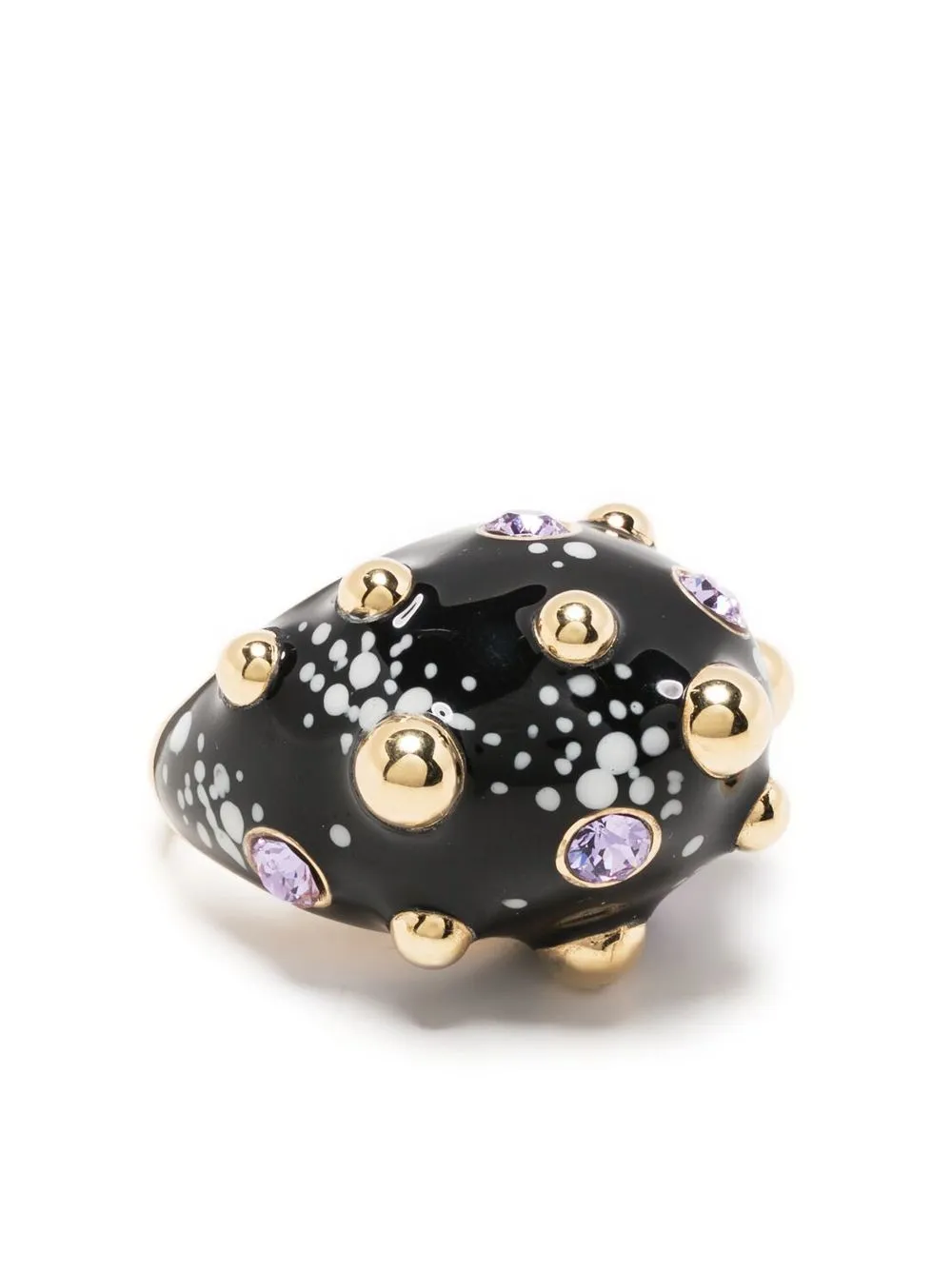

Panconesi stud-embellished signet ring - Black